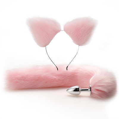 Νέο στυλ Fox Tail Anal Plug Παιχνίδια, Anal Butt Plug, Tail Anal Plug Για Γυναίκες Fancy Cat Kitty Costume Ear Party Hair Head