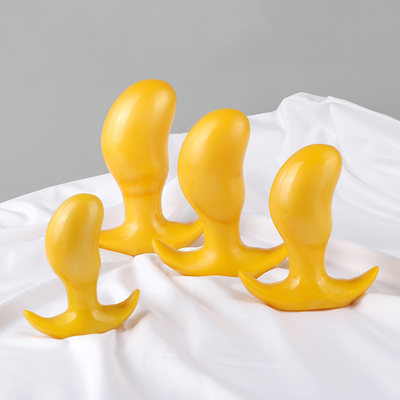 Super Soft Mango Anal Butt Plug , Ευέλικτη υγρή υγρή σιλικόνη σεξουαλικό παιχνίδι μασάζ προστάτη