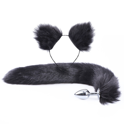 Νέο στυλ Fox Tail Anal Plug Παιχνίδια, Anal Butt Plug, Tail Anal Plug Για Γυναίκες Fancy Cat Kitty Costume Ear Party Hair Head
