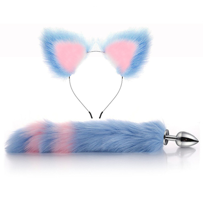 Νέο στυλ Fox Tail Anal Plug Παιχνίδια, Anal Butt Plug, Tail Anal Plug Για Γυναίκες Fancy Cat Kitty Costume Ear Party Hair Head