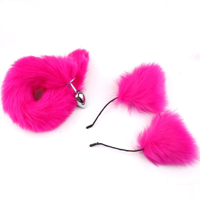 Νέο στυλ Fox Tail Anal Plug Παιχνίδια, Anal Butt Plug, Tail Anal Plug Για Γυναίκες Fancy Cat Kitty Costume Ear Party Hair Head