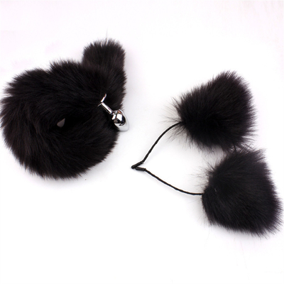 Νέο στυλ Fox Tail Anal Plug Παιχνίδια, Anal Butt Plug, Tail Anal Plug Για Γυναίκες Fancy Cat Kitty Costume Ear Party Hair Head