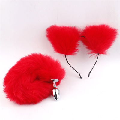 Νέο στυλ Fox Tail Anal Plug Παιχνίδια, Anal Butt Plug, Tail Anal Plug Για Γυναίκες Fancy Cat Kitty Costume Ear Party Hair Head