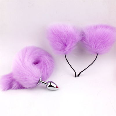 Νέο στυλ Fox Tail Anal Plug Παιχνίδια, Anal Butt Plug, Tail Anal Plug Για Γυναίκες Fancy Cat Kitty Costume Ear Party Hair Head