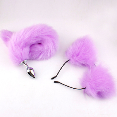 Νέο στυλ Fox Tail Anal Plug Παιχνίδια, Anal Butt Plug, Tail Anal Plug Για Γυναίκες Fancy Cat Kitty Costume Ear Party Hair Head