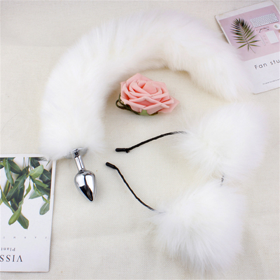 Νέο στυλ Fox Tail Anal Plug Παιχνίδια, Anal Butt Plug, Tail Anal Plug Για Γυναίκες Fancy Cat Kitty Costume Ear Party Hair Head