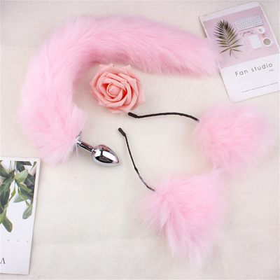 Νέο στυλ Fox Tail Anal Plug Παιχνίδια, Anal Butt Plug, Tail Anal Plug Για Γυναίκες Fancy Cat Kitty Costume Ear Party Hair Head
