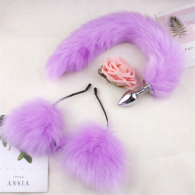 Νέο στυλ Fox Tail Anal Plug Παιχνίδια, Anal Butt Plug, Tail Anal Plug Για Γυναίκες Fancy Cat Kitty Costume Ear Party Hair Head
