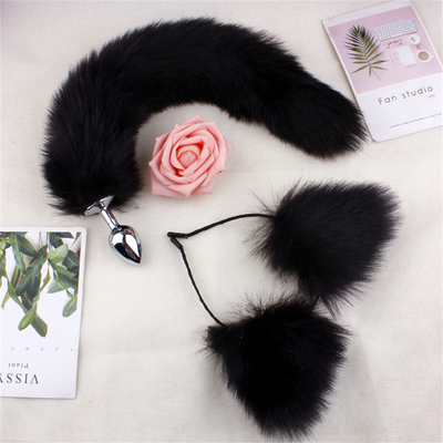 Νέο στυλ Fox Tail Anal Plug Παιχνίδια, Anal Butt Plug, Tail Anal Plug Για Γυναίκες Fancy Cat Kitty Costume Ear Party Hair Head