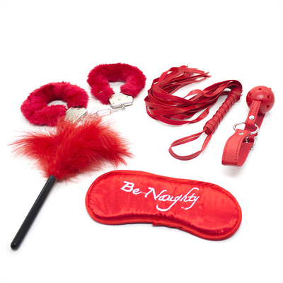 5pcs/set SM Products Bondage PU δερμάτινο Fetish Kit Περιορισμοί σκλάβος σεξ παιχνίδι Bondage Kits για ζευγάρια