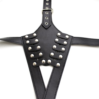 Γυναίκες Μαύρο BDSM Bondage Δέρμα Χορεύοντας Ανοιχτό Βαχνί Χωρίς Πίσω Εσωτερικό Σετ