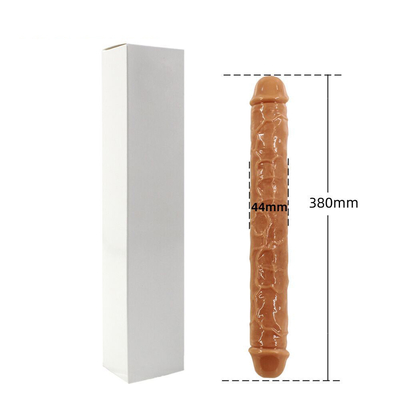 Υπερ μαλακό TPE Δύο κεφαλές Dildo ρεαλιστικό σεξ παιχνίδι πέος για γυναίκα