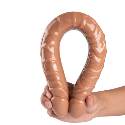 Ζελέ- ρεαλιστικό διπλό ντονγκ ενήλικες Dildo σεξουαλικά παιχνίδια για λεσβίες Αδιάβροχο ευέλικτο Dildo για γυναίκες κολπικό σημείο G και ένα