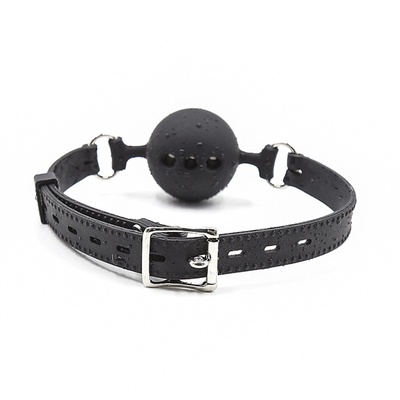 Σιλικόνιο Ball Gag, αναπνευστικό στόμα gag με ζώνη Σιλικόνιο για Adult Play