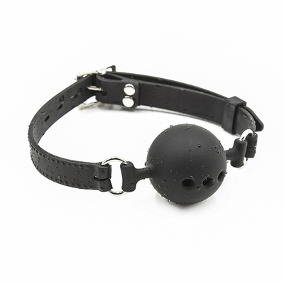 Σιλικόνιο Ball Gag, αναπνευστικό στόμα gag με ζώνη Σιλικόνιο για Adult Play