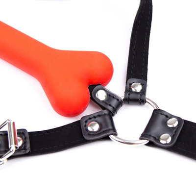 SM σκυλί κόκαλο στόμα μύτη πρίζα σιλικόνη BDSM δέρμα ζευγάρια φλερτάρισμα συγκράτηση παιχνίδια ενήλικες για ζευγάρι
