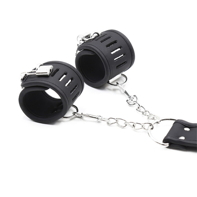 BDSM Bondage Δερμάτινες χειροπέδες Ρυθμίσιμο συγκράτημα Bondage Αγκάλια χειροπέδες ζευγάρια παιχνίδια σεξουαλικά προϊόντα