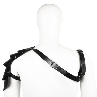 Ανδρικές PU δερμάτινες Cosplay Harness, Viking Warrior Shoulder Belt, Knight Cosplay Costume, Αναγέννησης αξεσουάρ, Γοτθικό
