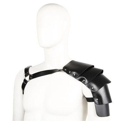Ανδρικές PU δερμάτινες Cosplay Harness, Viking Warrior Shoulder Belt, Knight Cosplay Costume, Αναγέννησης αξεσουάρ, Γοτθικό