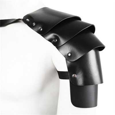 Ανδρικές PU δερμάτινες Cosplay Harness, Viking Warrior Shoulder Belt, Knight Cosplay Costume, Αναγέννησης αξεσουάρ, Γοτθικό