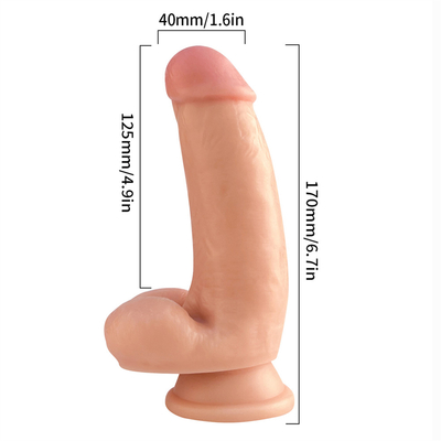 17cm Dildo Soft Sex Toy PVC Dildo Clear with Strong Suction Cup για Γυναίκες Άνδρες Γκέι Σεξ Παιχνίδια Παιχνίδια