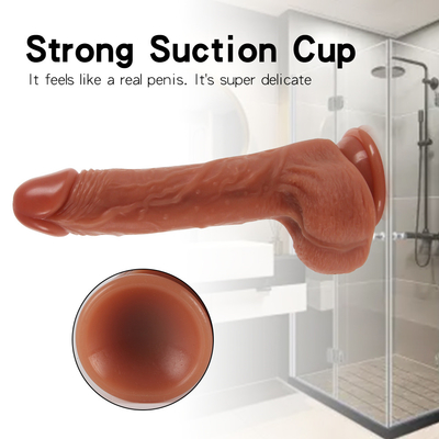 10 λειτουργίες 9,6" ώθησης Dildo δονητής , Τηλεχειριστήριο Ρεαλιστικά δονούμενα δονήματα