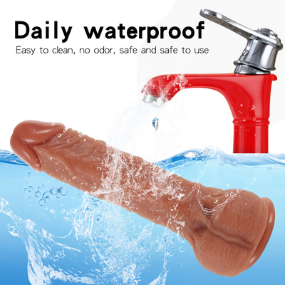 10 λειτουργίες 9,6" ώθησης Dildo δονητής , Τηλεχειριστήριο Ρεαλιστικά δονούμενα δονήματα