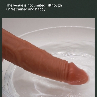 Ασύρματο τηλεχειριστήριο Σιλικόνιο Dildo Vibrator Θέρμανση Dildo περιστρέψτε Vibrating Thrusting Dildo για γυναικείο αυνανισμό