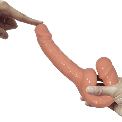 Κλασικό Strapless Strap-On Dildo Vibrator για ζευγάρια Strapon για λεσβίες USB φορτιστή διπλό κεφάλι Vibrator για ενήλικες